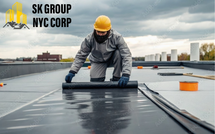 learn flat roof repair and replacement costs by sk group nyc corp