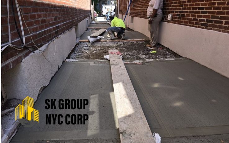 concrete installation by sk group
