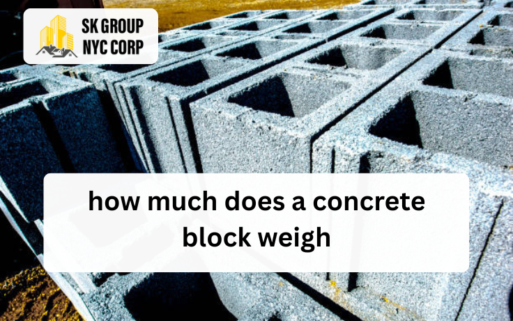 how much does a concrete block weigh