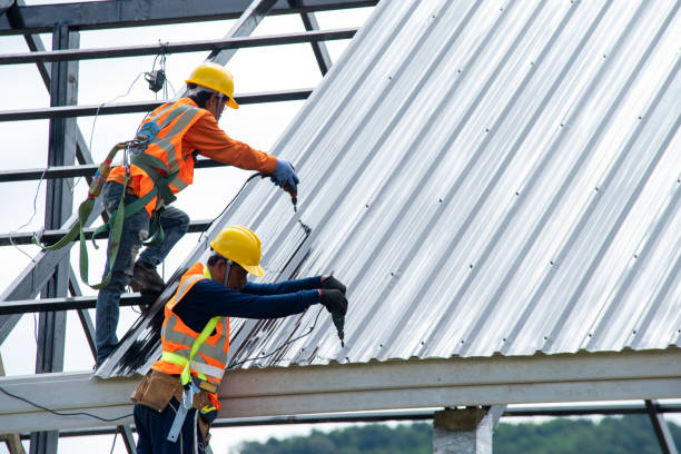 Durable metal shingles installed on a NYC rooftop, designed to resist harsh weather and provide long-lasting protection.