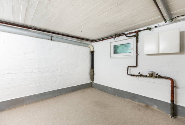 Waterproofing basement walls from inside clean, sealed basement interior
