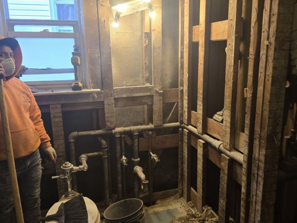 bathroom demolition by sk group