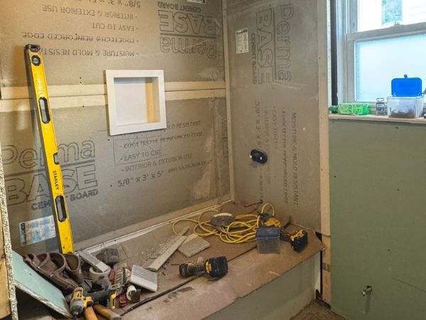 bathroom renovation progress in nyc by sk group