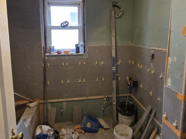 bathroom tile installation