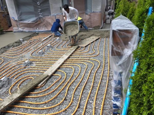 heated driveway installation nyc by sk group