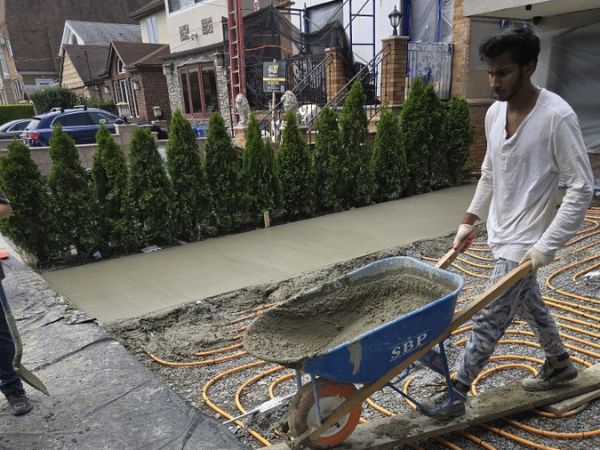 heated driveway installation