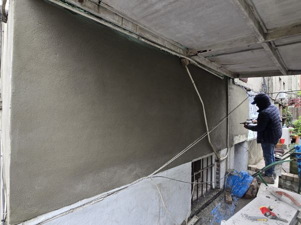 stucco waterproofing project by sk