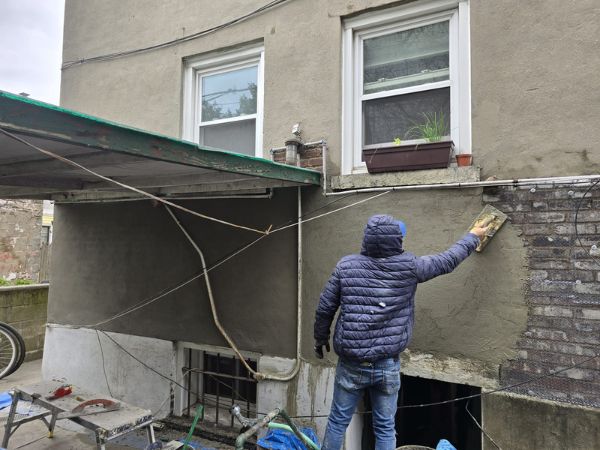 stucco waterproofing nyc project by sk group