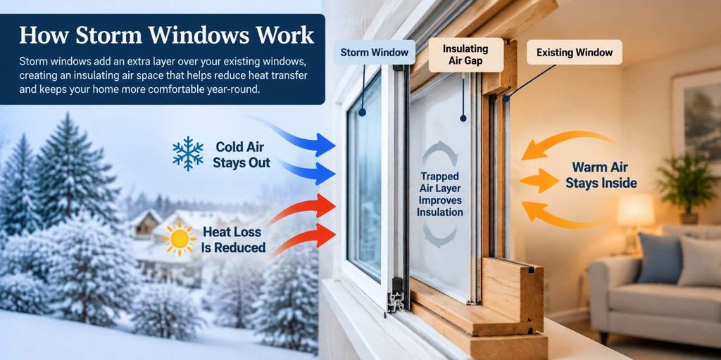 How Storm Windows Improve Insulation and Reduce Heat Transfer