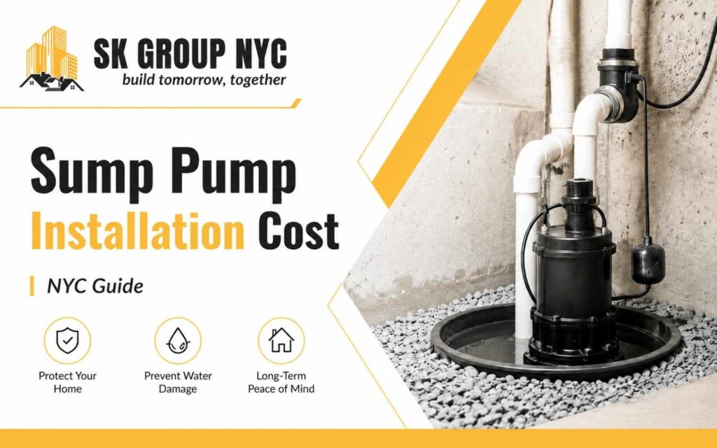 sump pump installation cost banner