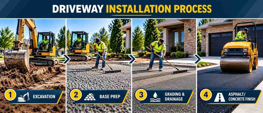 Driveway installation process